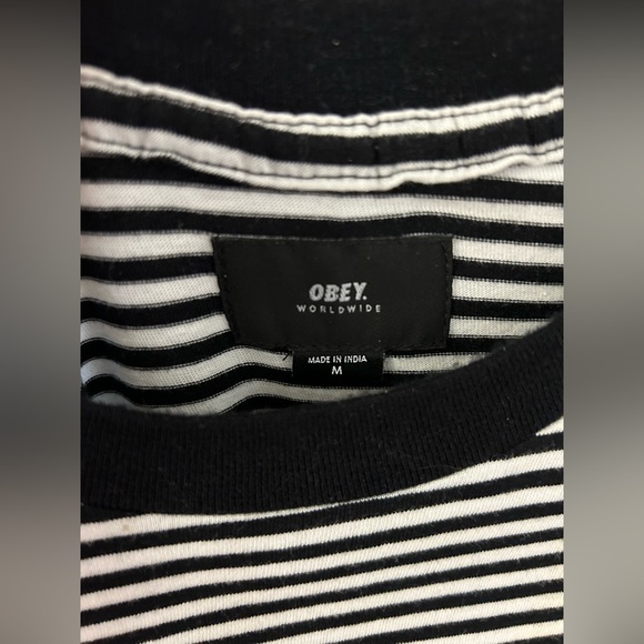 Obey Stripped T-Shirt - Picture 2 of 3